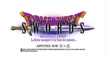 Dragon Quest Swords- The Masked Queen and The Tower of Mirrors screen shot title